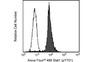 Flow Cytometry (FACS) image for anti-Signal Transducer and Activator of Transcription 1, 91kDa (STAT1) (pTyr701) antibody (Alexa Fluor 488) (ABIN1177191)