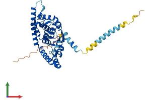 AlphaFold protein structure predicition of Mouse Recombinant Gdap1 Protein, UniprotID O88741 (GDAP1 Protein (AA 1-358) (His tag))