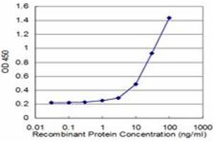 Detection limit for recombinant GST tagged CD9 is approximately 1ng/ml as a capture antibody. (CD9 antibody  (AA 112-195))