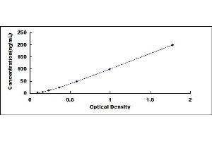 Typical standard curve (LRG1 ELISA Kit)