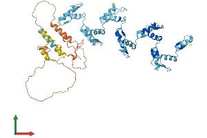AlphaFold protein structure predicition of Human Recombinant ZNF880 Protein, UniprotID Q6PDB4 (ZNF880 Protein (AA 1-577) (His tag))