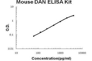 Mouse DAN/NBL1 PicoKine ELISA Kit standard curve