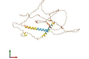AlphaFold protein structure predicition of Mouse Recombinant Tex24 Protein, UniprotID Q5DP50 (Tex24 Protein (AA 1-351) (His tag))