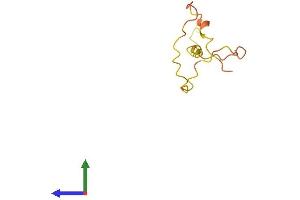 AlphaFold protein structure predicition of Human Recombinant KRTAP19-3 Protein, UniprotID Q7Z4W3