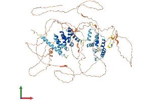 AlphaFold protein structure predicition of Mouse Recombinant Gprasp2 Protein, UniprotID Q8BUY8