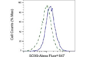 Validation of SOX9 knockdown using flow cytometry. (Recombinant SRY-Box Transcription Factor 9 antibody)