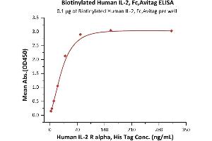 Immobilized Biotinylated Human IL-2, Fc,Avitag (ABIN6731255,ABIN6809921) at 1 μg/mL (100 μL/well) on streptavidin precoated (0.