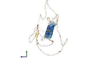 AlphaFold protein structure predicition of Mouse Recombinant Akap5 Protein, UniprotID D3YVF0 (AKAP5 Protein (AA 1-745) (His tag))
