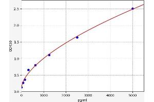 Typical standard curve (Xanthine Oxidase (XOD) ELISA Kit)