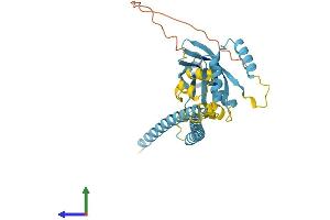 AlphaFold protein structure predicition of Human Recombinant EIF3H Protein, UniprotID O15372