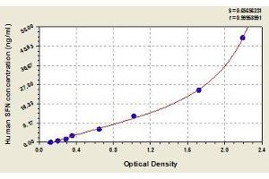 Typical standard curve (14-3-3 sigma/SFN ELISA Kit)