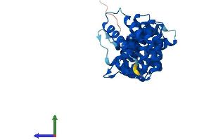 AlphaFold protein structure predicition of Human Recombinant CAB39L Protein, UniprotID Q9H9S4