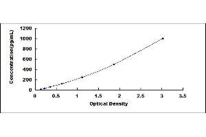 Typical standard curve (CXCL10 ELISA Kit)