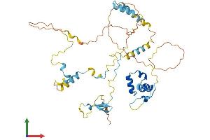 AlphaFold protein structure predicition of Mouse Recombinant Dmtn Protein, UniprotID Q9WV69