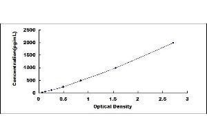 Typical standard curve (MMP1 ELISA Kit)
