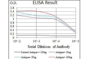 Black line: Control Antigen (100 ng), Purple line: Antigen(10 ng), Blue line: Antigen (50 ng), Red line: Antigen (100 ng),