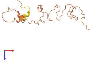 AlphaFold protein structure predicition of Human Recombinant KRTAP9-9 Protein, UniprotID Q9BYP9 (Keratin Associated Protein 9-9 (KRTAP9-9) (AA 1-154) protein (His tag))