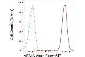 Flow cytometric analysis of VPS4A expression in HepG2 cells using VPS4A antibody (ABIN7800817), 1:2,000). (Recombinant VPS4A antibody)