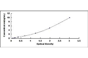 Typical standard curve (Calpain 2 ELISA Kit)