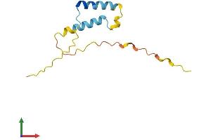 AlphaFold protein structure predicition of Human Recombinant C9orf153 Protein, UniprotID Q5TBE3