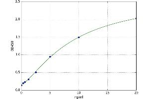 A typical standard curve (HMGB3 ELISA Kit)