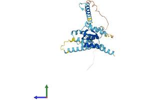AlphaFold protein structure predicition of Mouse Recombinant Rnf170 Protein, UniprotID Q8CBG9