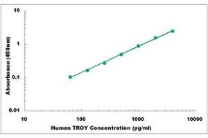Representative Standard Curve (TNFRSF19 ELISA Kit)