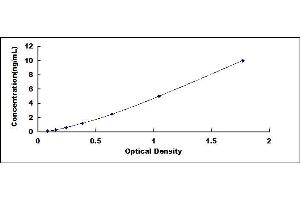 Typical standard curve (Connexin 43/GJA1 ELISA Kit)