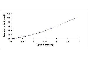 Typical standard curve (Dopamine Receptor d1 ELISA Kit)