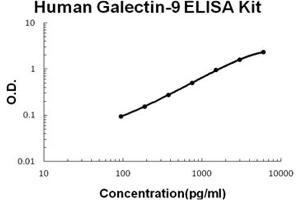 Human Galectin-9 PicoKine ELISA Kit standard curve (Galectin 9 ELISA Kit)