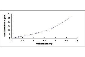 Typical standard curve (Angiotensin I Converting Enzyme 1 ELISA Kit)