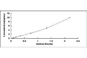 Typical standard curve (E2F2 ELISA Kit)