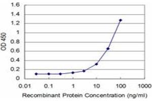 Detection limit for recombinant GST tagged AKT3 is approximately 1ng/ml as a capture antibody. (AKT3 antibody  (AA 100-189))