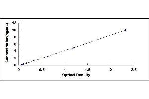 Typical standard curve (OPRK1 ELISA Kit)