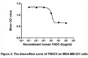The dose-effect curve of FNDC5 was shown in Figure 2. (FNDC5 Protein (AA 2-137) (His tag))