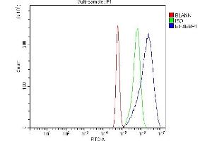 Flow Cytometry analysis of A431 cells using anti-EIF4EBP1 antibody (ABIN7602881). (eIF4EBP1 antibody  (C-Term))