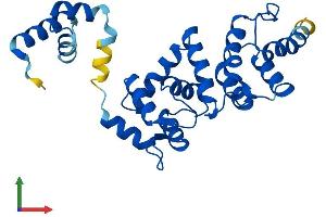 AlphaFold protein structure predicition of Human Recombinant DCUN1D1 Protein, UniprotID Q96GG9