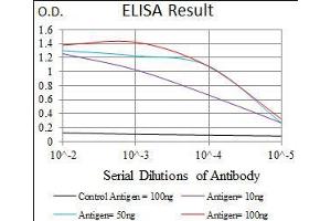 Black line: Control Antigen (100 ng), Purple line: Antigen(10 ng), Blue line: Antigen (50 ng), Red line: Antigen (100 ng),