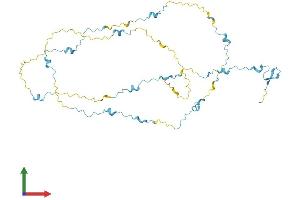 AlphaFold protein structure predicition of Human Recombinant SAXO2 Protein, UniprotID Q658L1 (FAM154B Protein (AA 1-398) (His tag))
