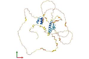 AlphaFold protein structure predicition of Mouse Recombinant Mamstr Protein, UniprotID Q0ZCJ7 (MAMSTR Protein (AA 1-421) (His tag))