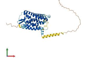 AlphaFold protein structure predicition of Mouse Recombinant Galr3 Protein, UniprotID O88853 (GALR3 Protein (AA 1-370) (His tag))