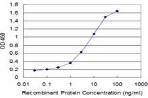 Detection limit for recombinant GST tagged DES is approximately 0. (Desmin antibody  (AA 361-470))