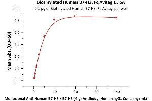 ELISA image for CD276 (CD276) (AA 29-245) protein (Fc Tag,AVI tag,Biotin) (ABIN5954964)