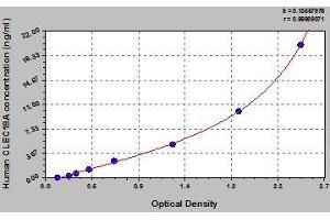 Typical standard curve (CLEC18A ELISA Kit)