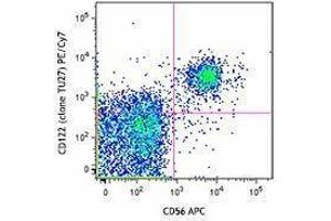 Flow Cytometry (FACS) image for anti-Interleukin 2 Receptor, beta (IL2RB) antibody (PE-Cy7) (ABIN2659078) (IL2 Receptor beta antibody  (PE-Cy7))