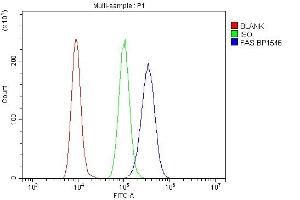 Flow Cytometry analysis of RAW264. (FAS antibody  (AA 46-279))