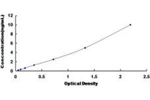 Typical standard curve (PALLD ELISA Kit)