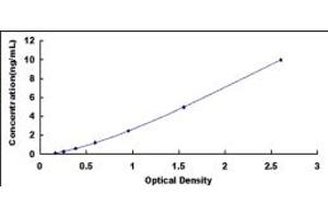 Typical standard curve (Dystrobrevin beta ELISA Kit)