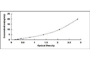 Typical standard curve (Glutamate Receptor 1 ELISA Kit)