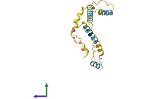 AlphaFold protein structure predicition of Human Recombinant HMGN2P46 Protein, UniprotID Q86SG4 (C15orf21 Protein (AA 1-172) (His tag))